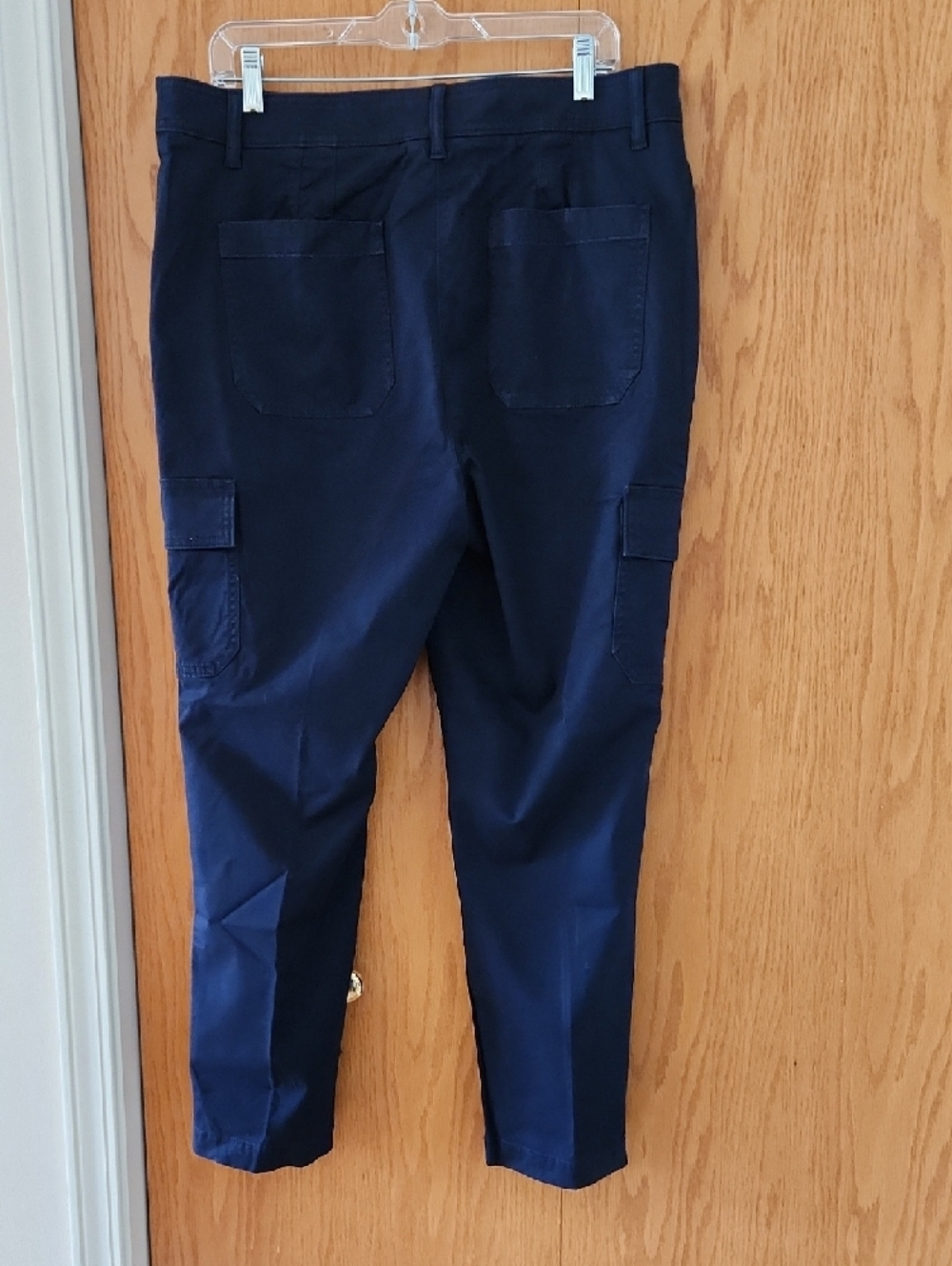 Talbots Navy Straight-Leg Cargo Pants NWT - Picture 3 of 7